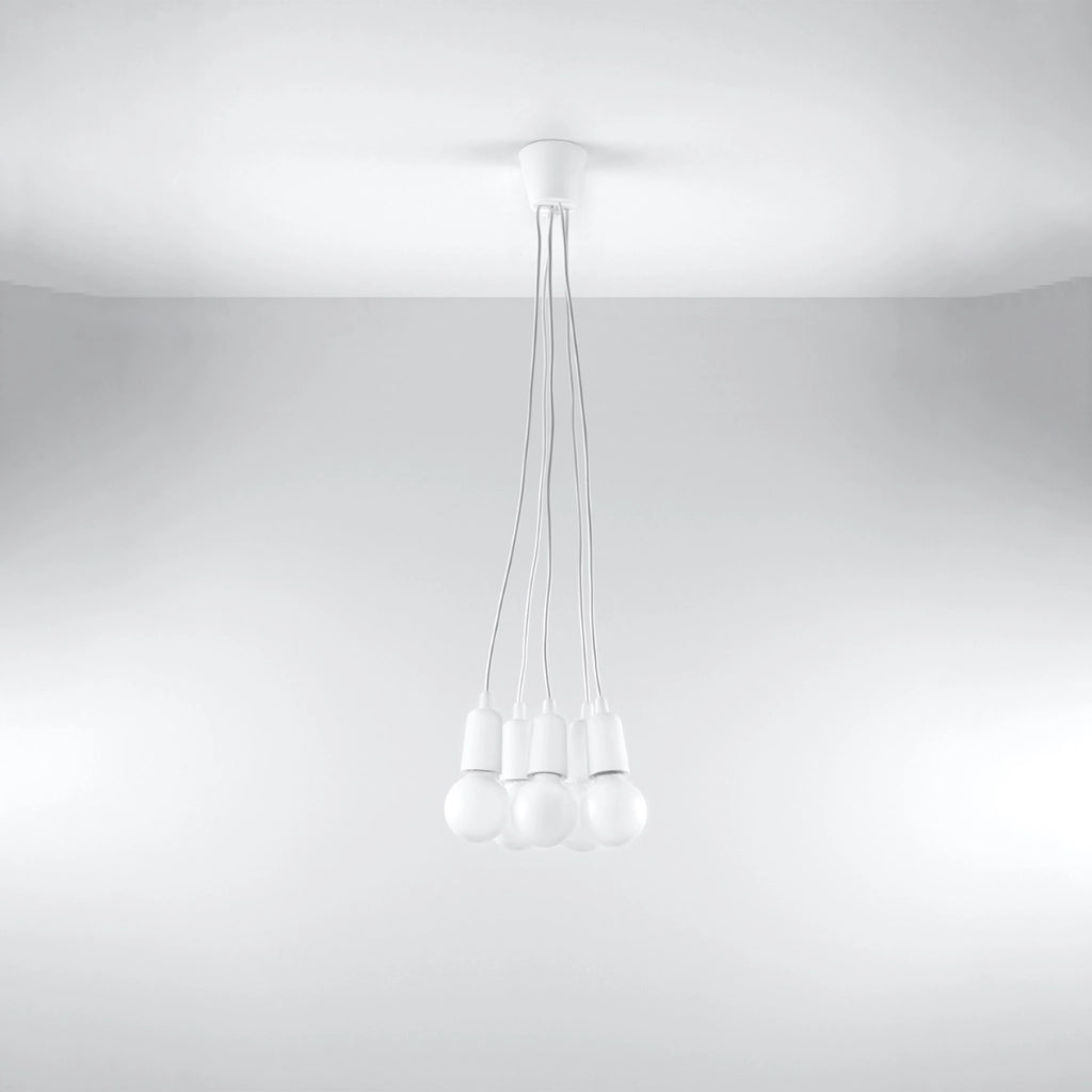 Lampada a sospensione DIEGO 5 bianco