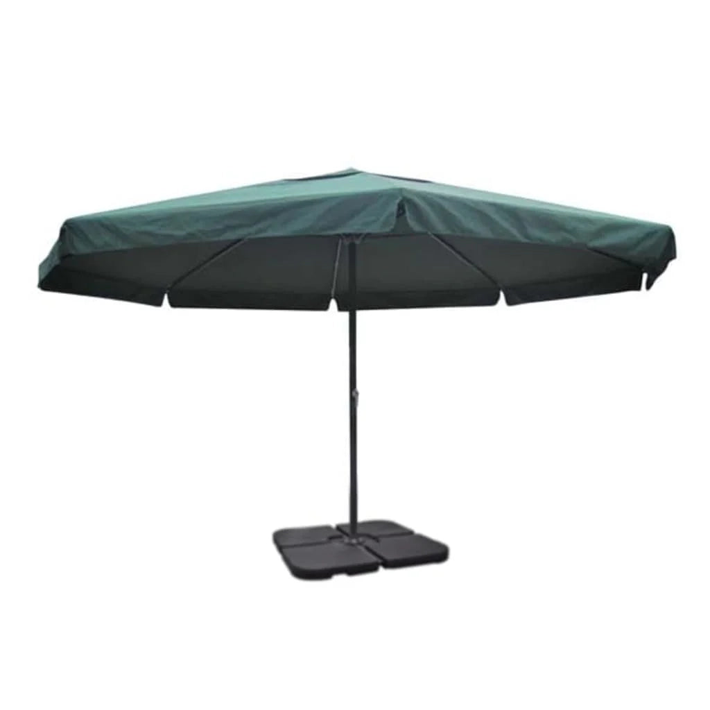 Ombrellone in alluminio con base mobile diametro: 5 m verde 02_0008736
