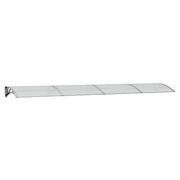 Tettoia per Porta Grigia e Trasparente 400x75 cm Policarbonato CFW9659278