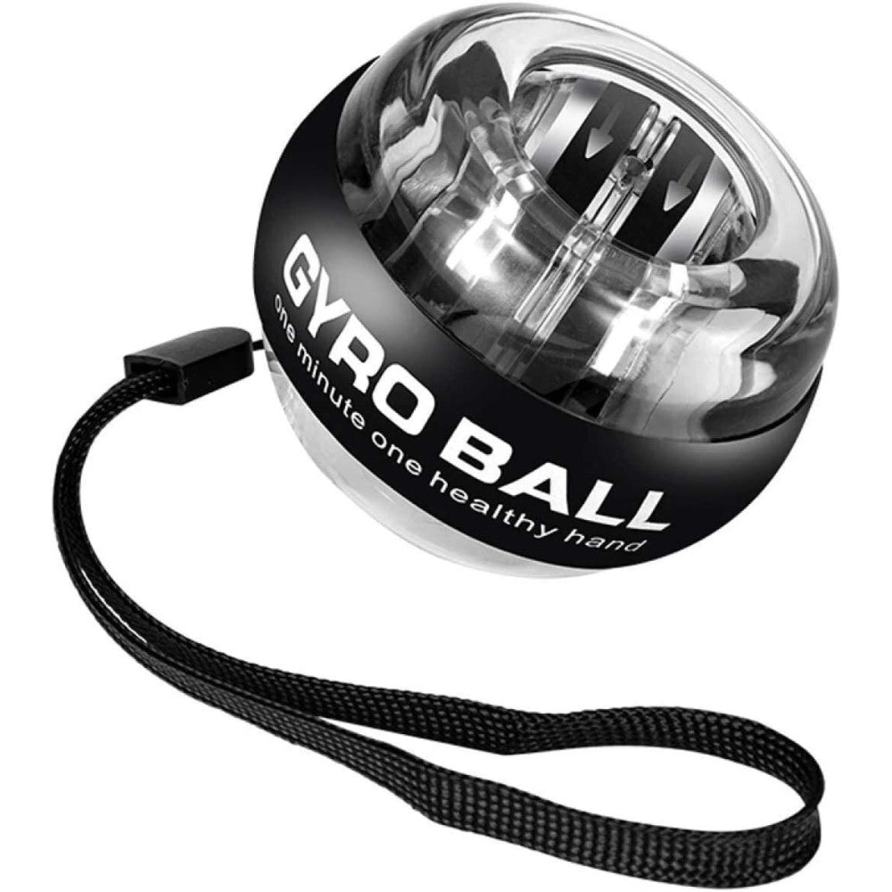 Trade Shop - Palla Per Allenamento Resistenza Polso Con Giroscopio Led Antistress Rilassante -