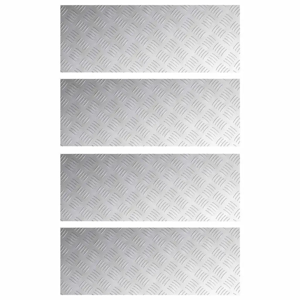 Gradini per Scale 4 pcs Argento 80 x 30 cm Alluminio 4104304