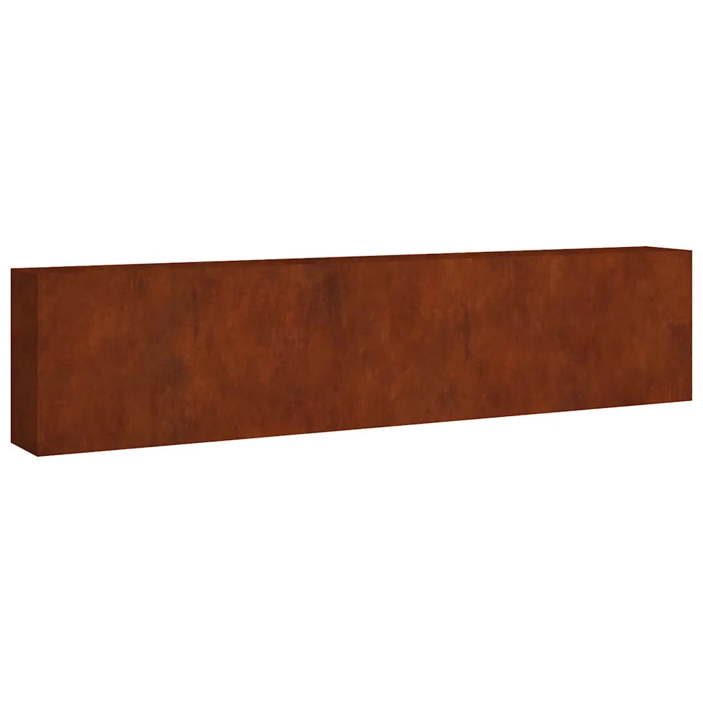 Fioriera Rialzata da Giardino 360x40x80 cm in Acciaio Corten