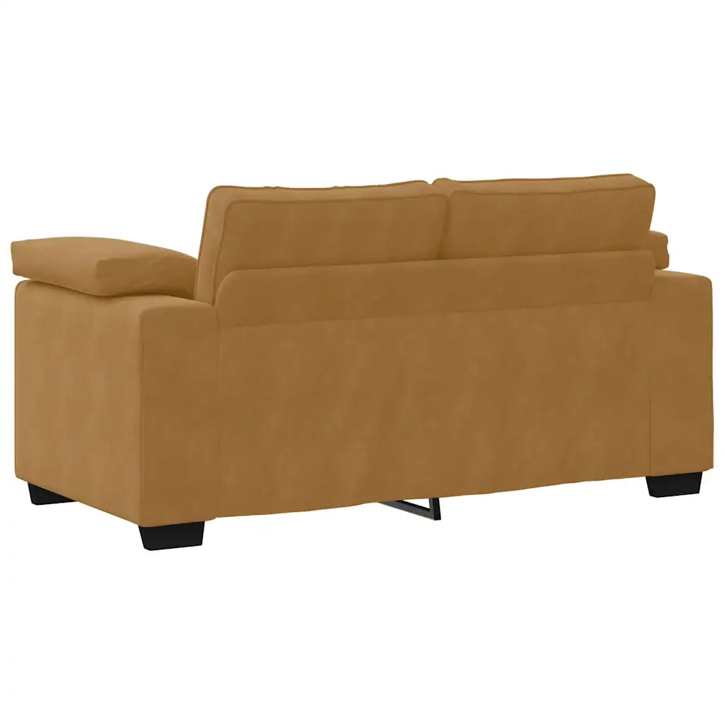 vidaXL Set di Divani 3 pz con Cuscini Marrone in Velluto