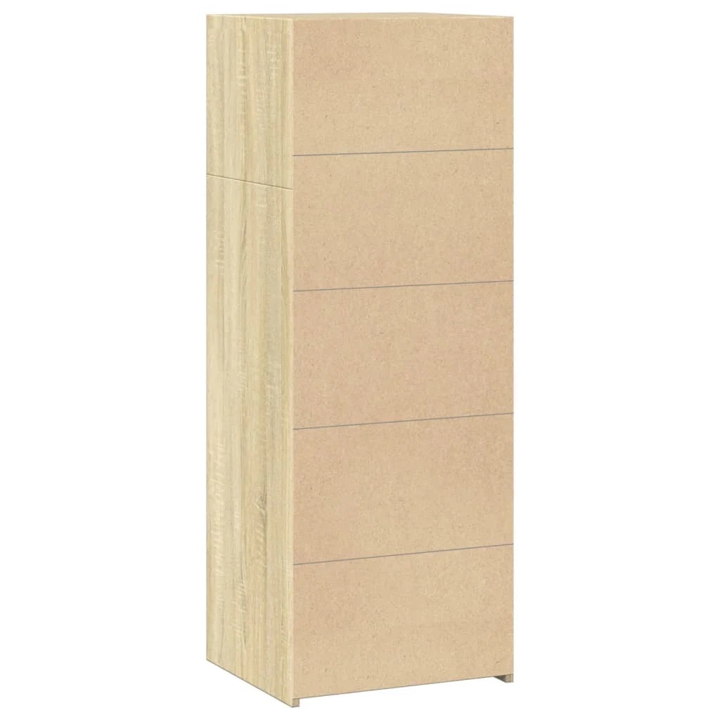 Buffet credenza cassettiera armadio mobile contenitore organizer cucina soggiorno salotto rovere Sonoma alto 45 x 41 x 124 cm legno ingegnerizzato marrone 02_0034063