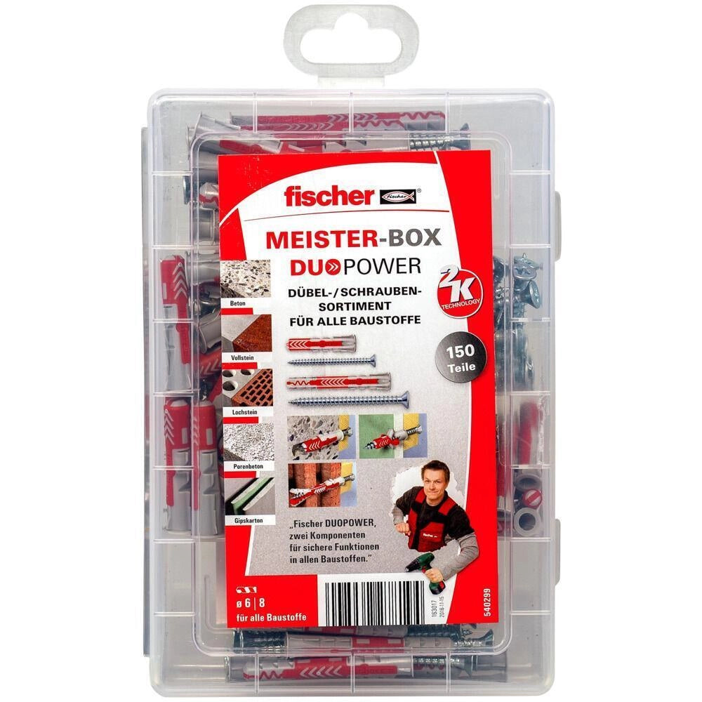Fischer 540299 ancoraggio a vite e tassello 150 pz Kit di viti e tasselli a muro