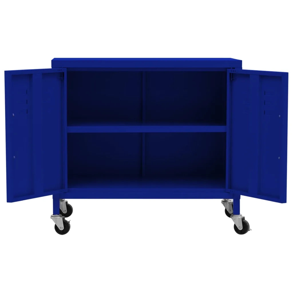 Armadietto Blu Marino 60x35x56 cm in Acciaio 336262
