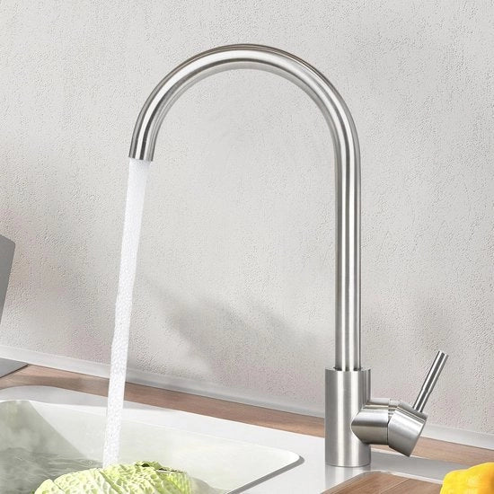 Mangiatore Acqua da Cucina con Rotella a 360° Rotante in Acciaio Inossidabile Laccato
