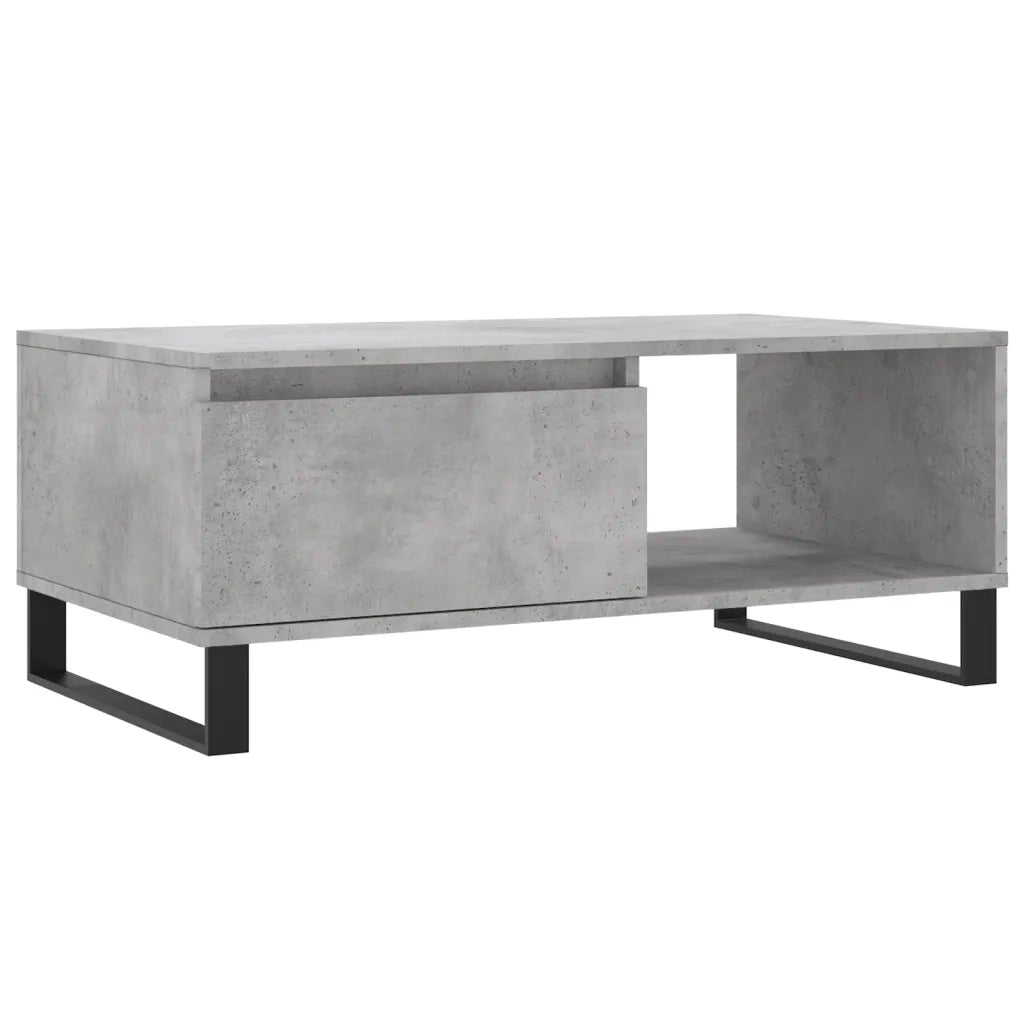 Tavolino Salotto Grigio Cemento 90x50x36,5 cm Legno Multistratocod mxl 94800