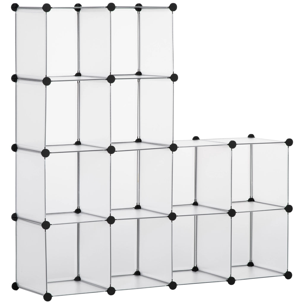 Armadio scarpe con cubi ¨C Zephmum ¨C Plastica trasparente 125x32x125 cm