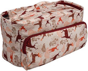 Borse per Filo, Borsa Tessuta per il Trasporto e l'Accatastamento di Aghi per Maglia, Filo, Lancette per Maglia e Altri Accessori Piccoli (Marrone)