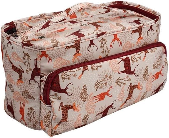 Borse per Filo, Borsa Tessuta per il Trasporto e l'Accatastamento di Aghi per Maglia, Filo, Lancette per Maglia e Altri Accessori Piccoli (Marrone)