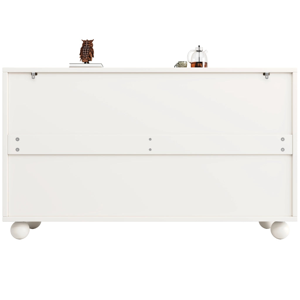 Armadio soggiorno moderno - Zephmum- 120¡Á35¡Á71cm, bianco, ripiano regolabile