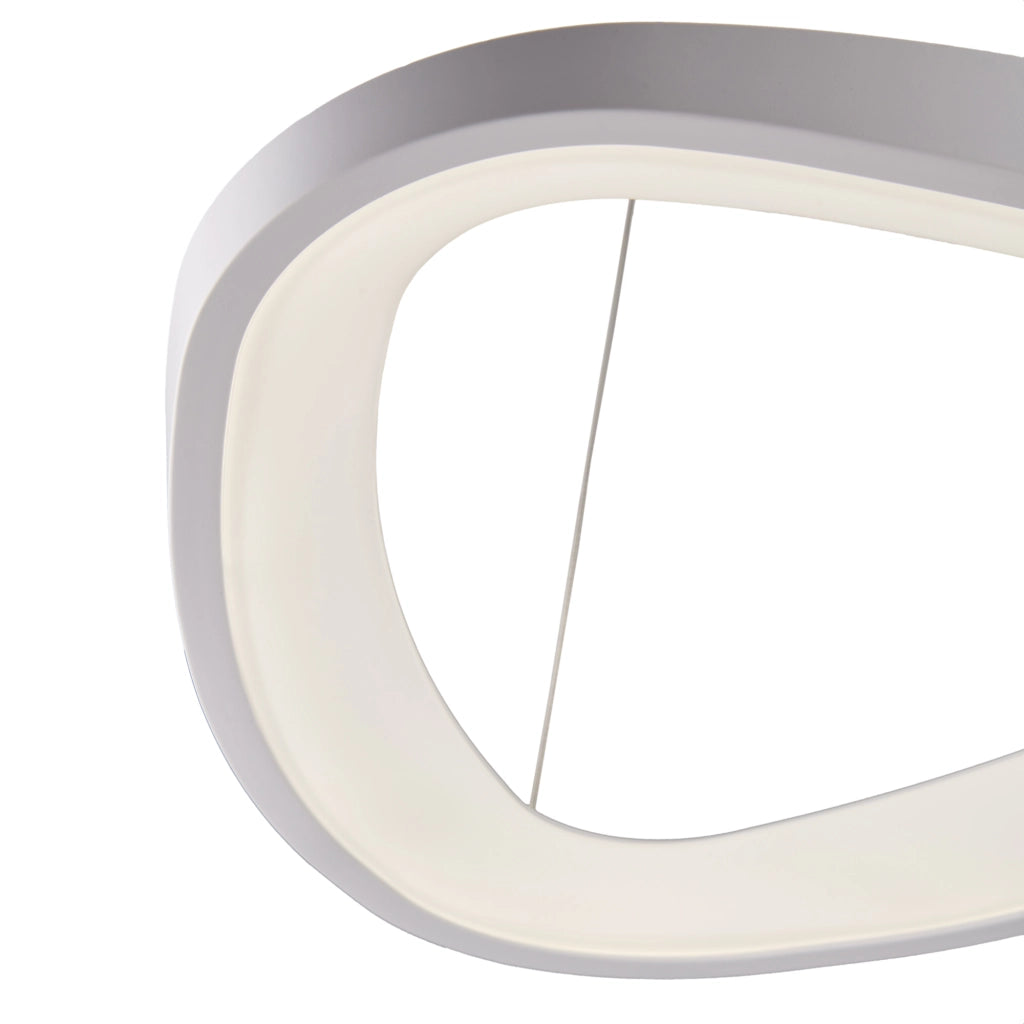 Sospensione Moderna Darwin Plastica Bianca Led 40W Dimmerabile 3000-4000-6000K