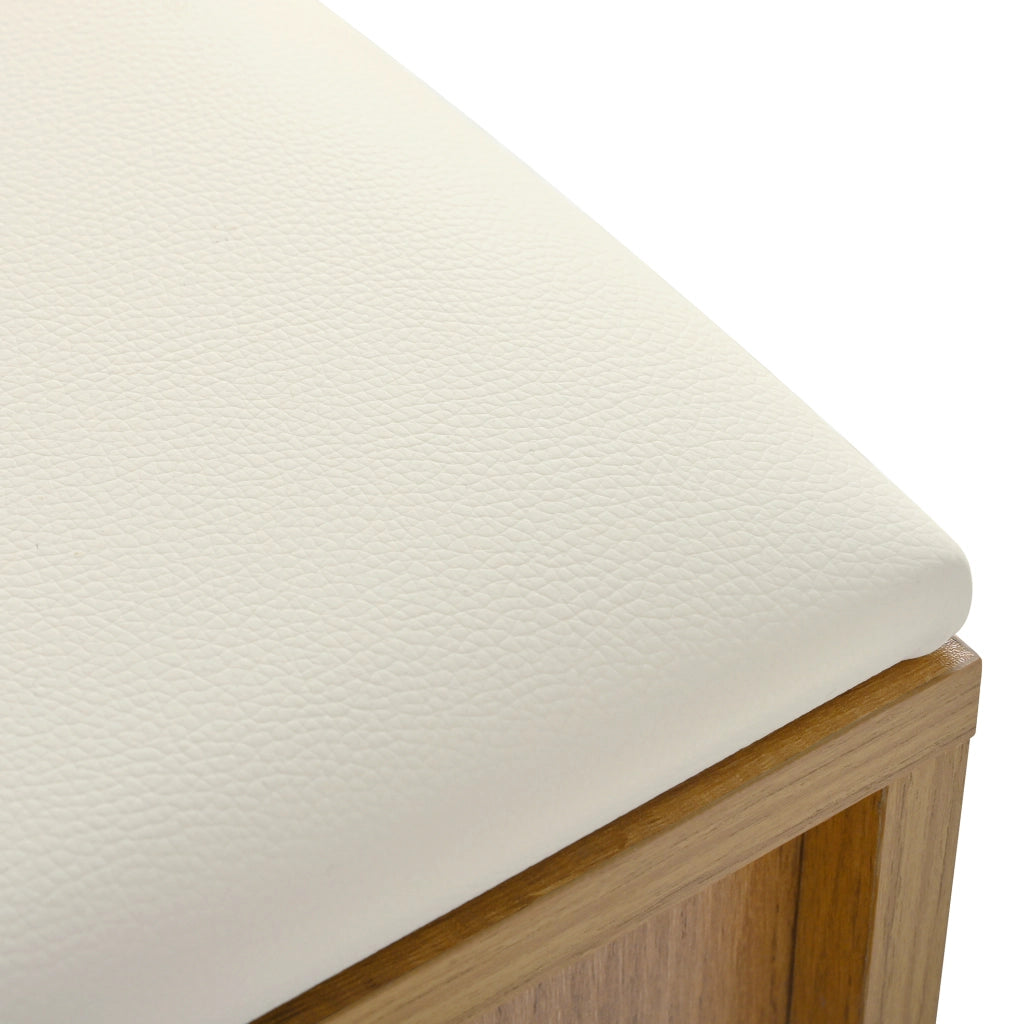 Mobile da ingresso 140x35x133 cm con panca; scarpiera e specchio in truciolato naturale