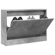 Scarpiera-Scaffale per scarpe Grigio Cemento 80x21x57 cm in Legno Multistrato