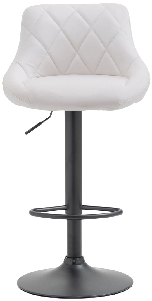 Sgabello Lazio in similpelle bianco,nero