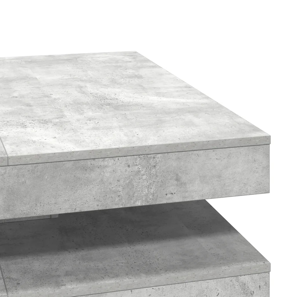 Tavolino da CaffÃ¨ Girevole a 360 Gradi Grigio 90x90x34,5 cm