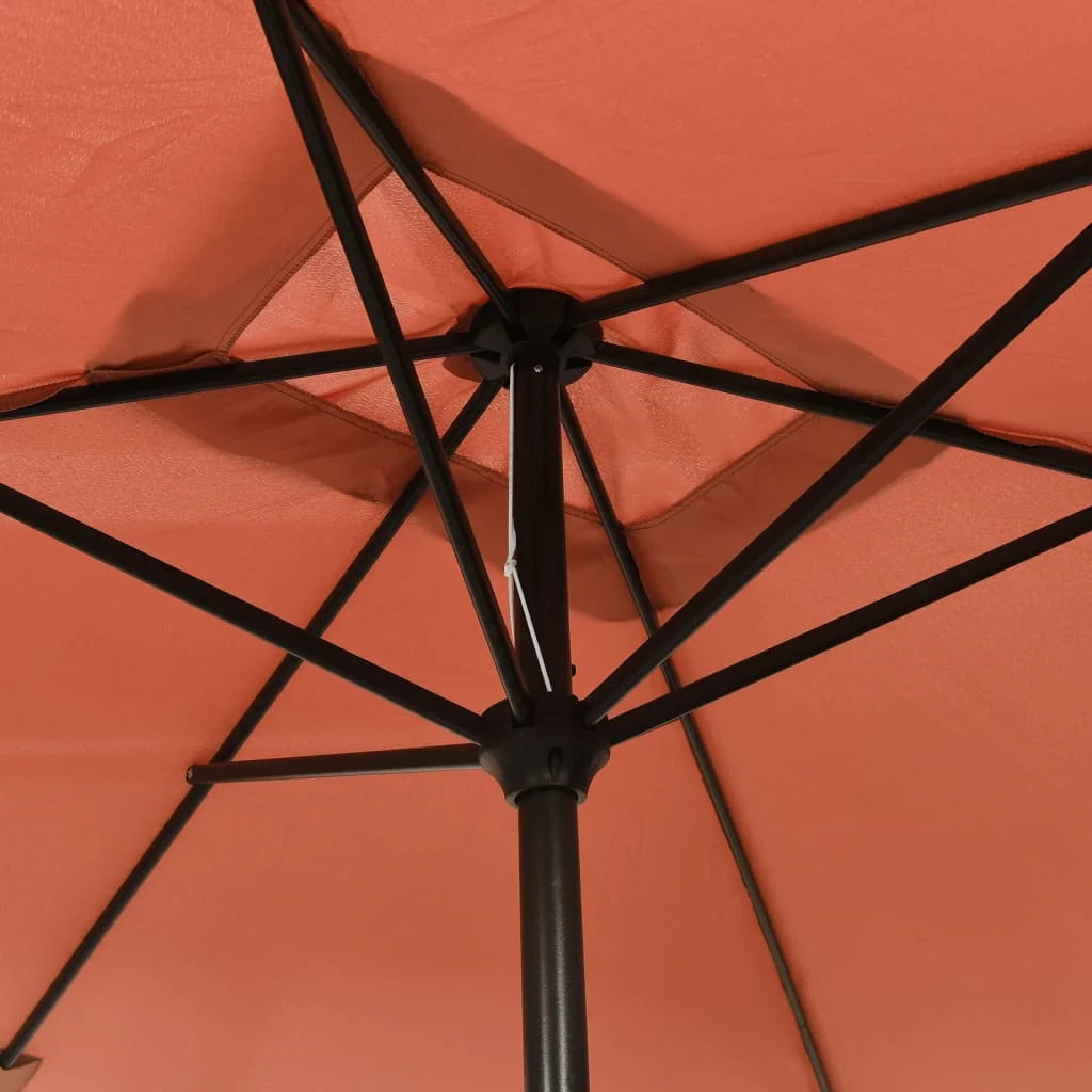 Ombrellone con palo in metallo 300 x 200 cm terracotta 02_0008136