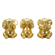 Scultura Scimmia 11, Oro, Poliresina, 15,5x15,5x20,5 cm