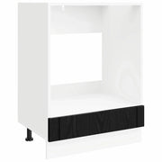 Pensile da cucina | Armadio per forno LUCCA Rovere Nero 60 x 46 x 81,5 cm
