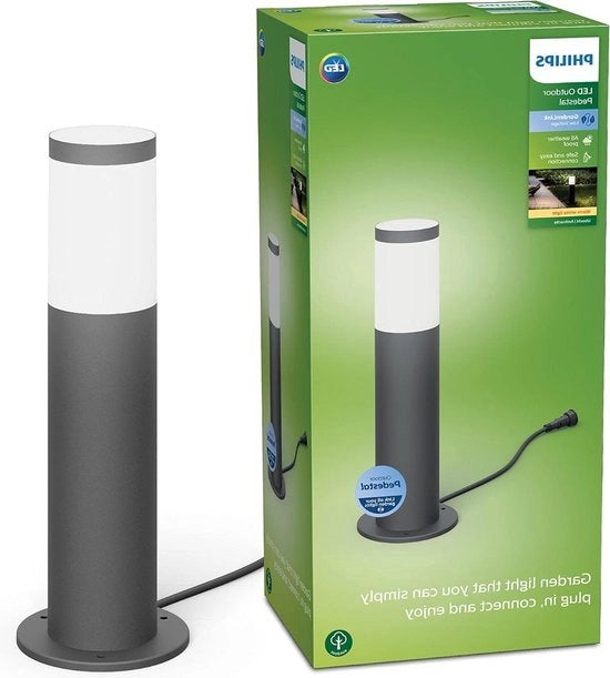 Lampada da Terra Resistente all'Acqua IP44 con Luce Calda 6W 2700K Antracite