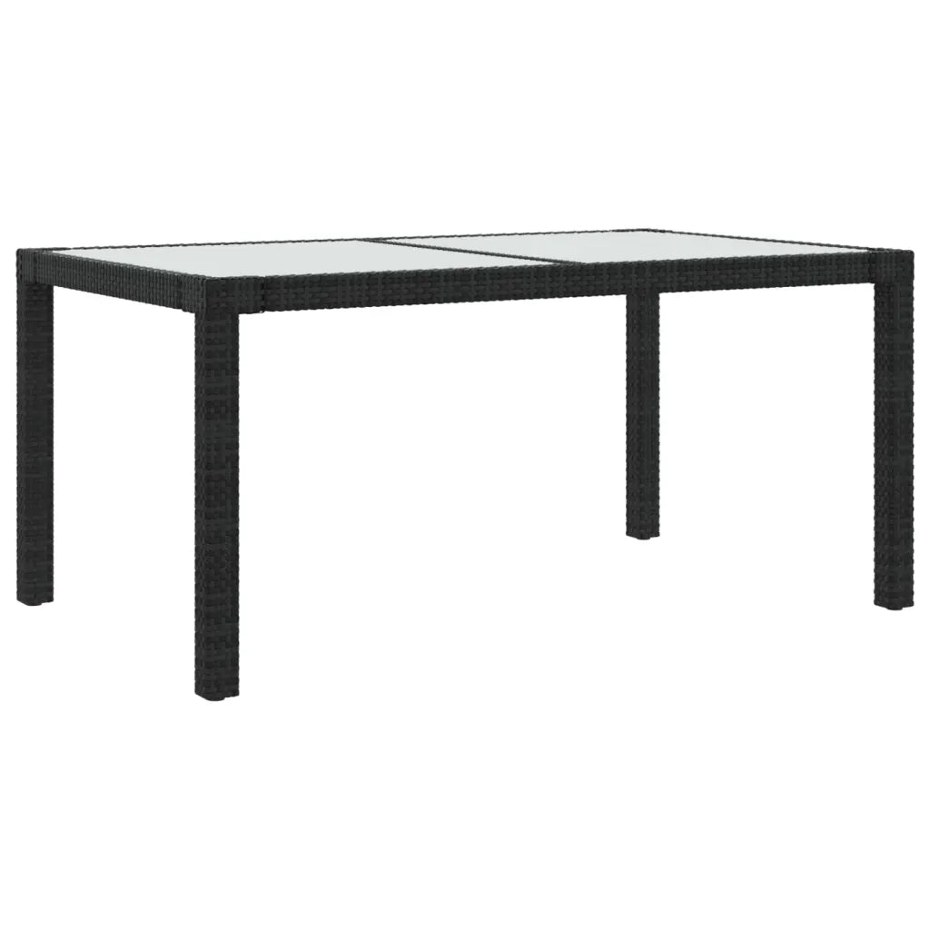 Set da Pranzo da Giardino 5 pz con Cuscini in Polyrattan Nero 3094867