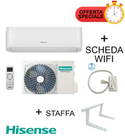 Climatizzatore Hisense Inverter Serie EASY SMART 5 12000 Btu + Staffa + SCHEDA WIFI W4GX CA35MR05G + CA35MR05W R-32