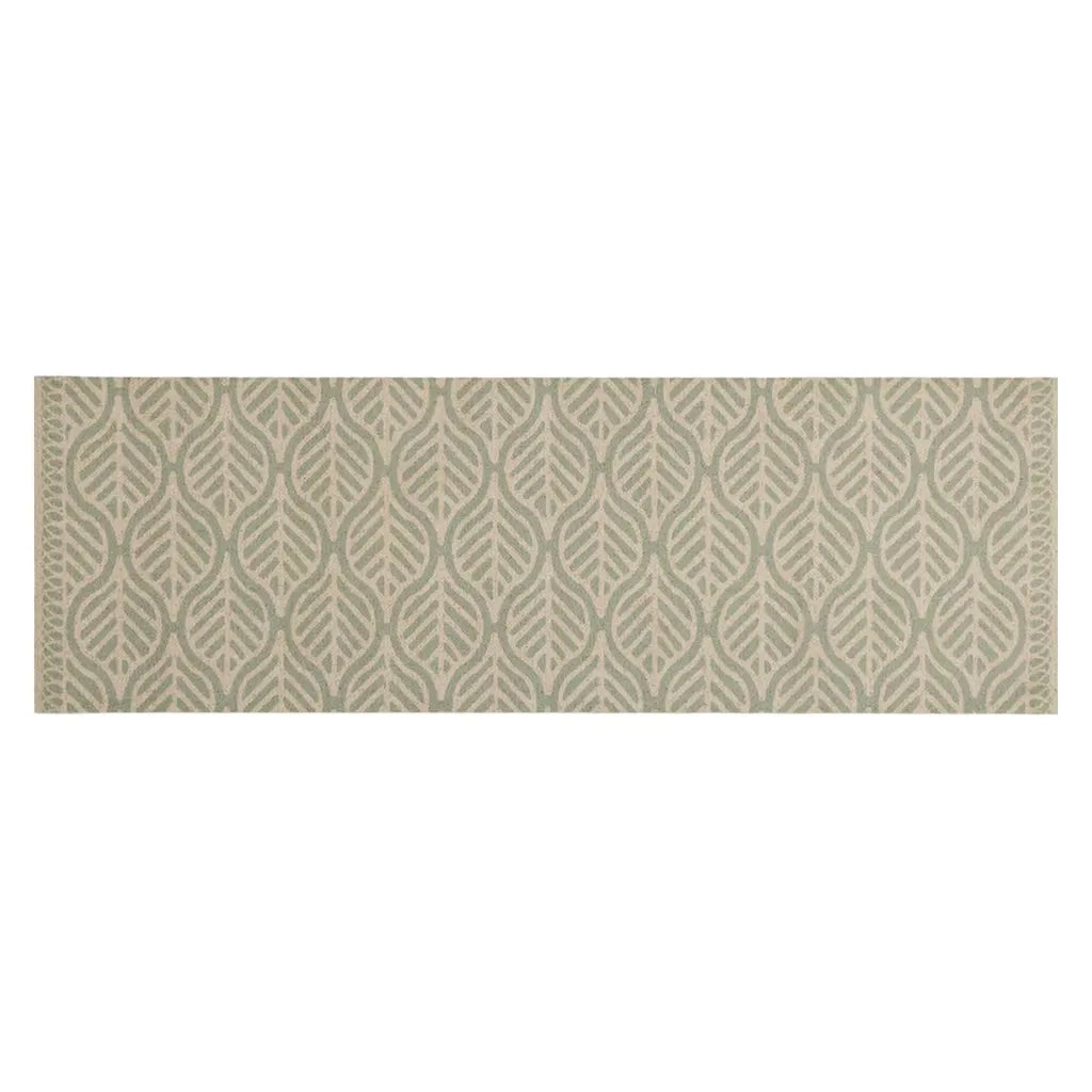 Tappeto da Cucina Lavabile Foglie 60x180 cm in Velluto