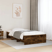 vidaXL Giroletto senza Materasso Rovere Fumo 90x200 cm in Truciolato
