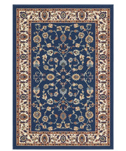 Tappeto P2079 azzurro cm.140x200 motivo classico orientale persiano, economico resistente facile da pulire