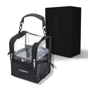 GlamSeries GlamSetter S Borsa per trucco 175 x 165 x 230 mm, beauty case trasparente con diverse opzioni di trasporto