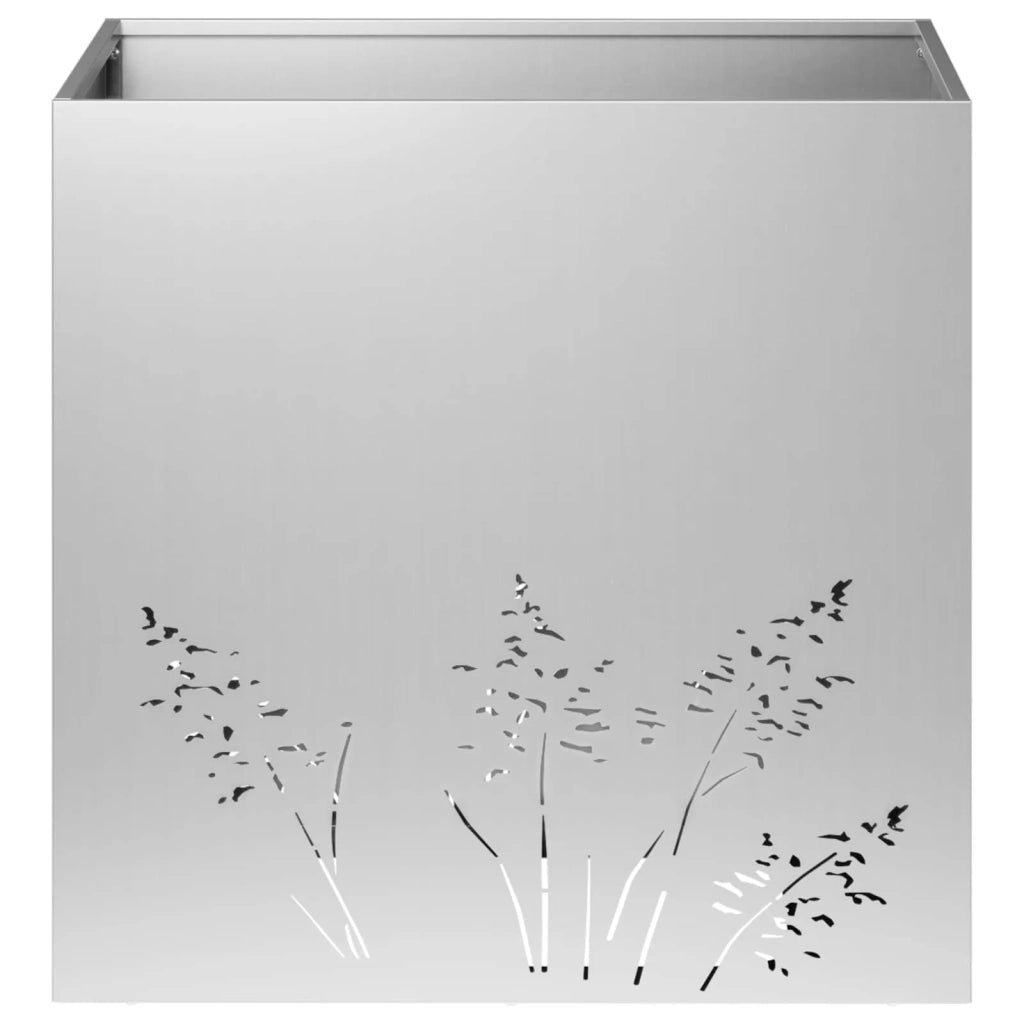 Vaso da giardino 2 pz Argento 50 x 50 x 49 cm Acciaio zincato 8005803