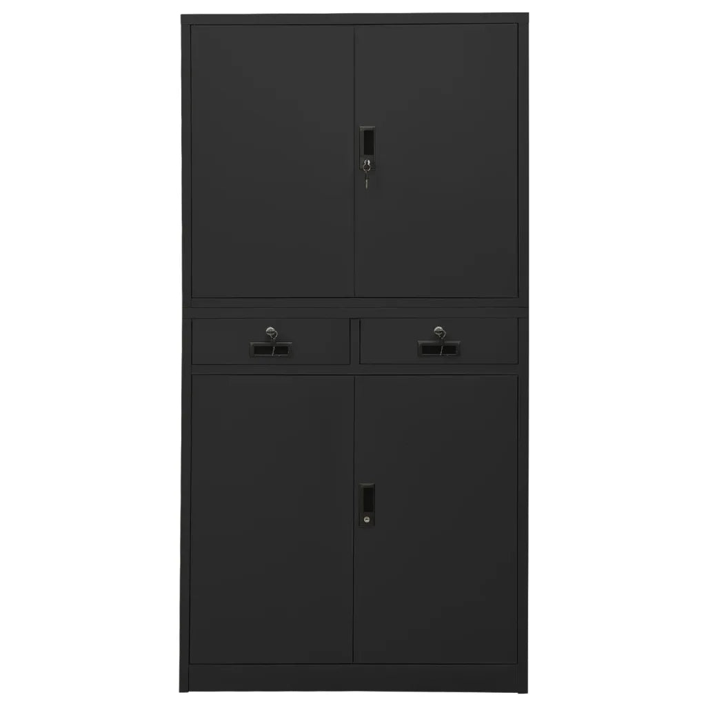 Armadio per Ufficio Antracite 90x40x180 cm in Acciaio cod mxl 50953