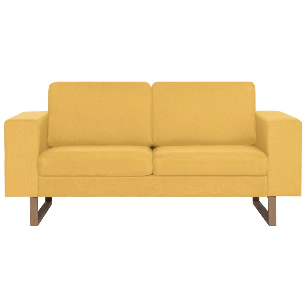 Set Divani 2 pz in Tessuto Giallo 276864