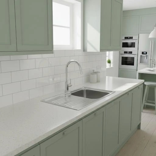 Lavello incasso in acciaio inox 86 cm gocciolatoio SX  - Cromo