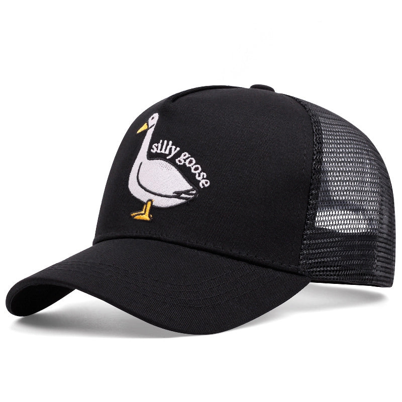 Cappellini da baseball neri con ricamo Silly Goose