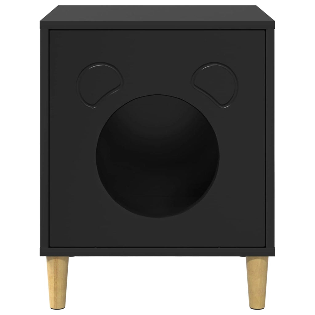 Casa per Gatti Nero 42,5 x 40 x 53 cm Legno multistrato