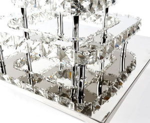 Lampada Da Soffitto Cristallo Plafoniere Led 24w Quadrato App410-c