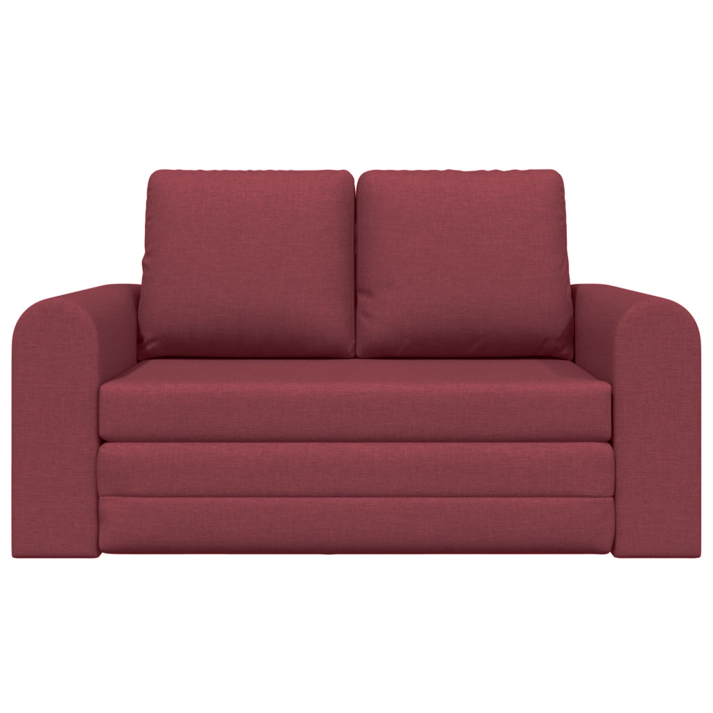 Divano Letto 2-in-1 Rosso Borgogna 148x71x83 cm Tessuto