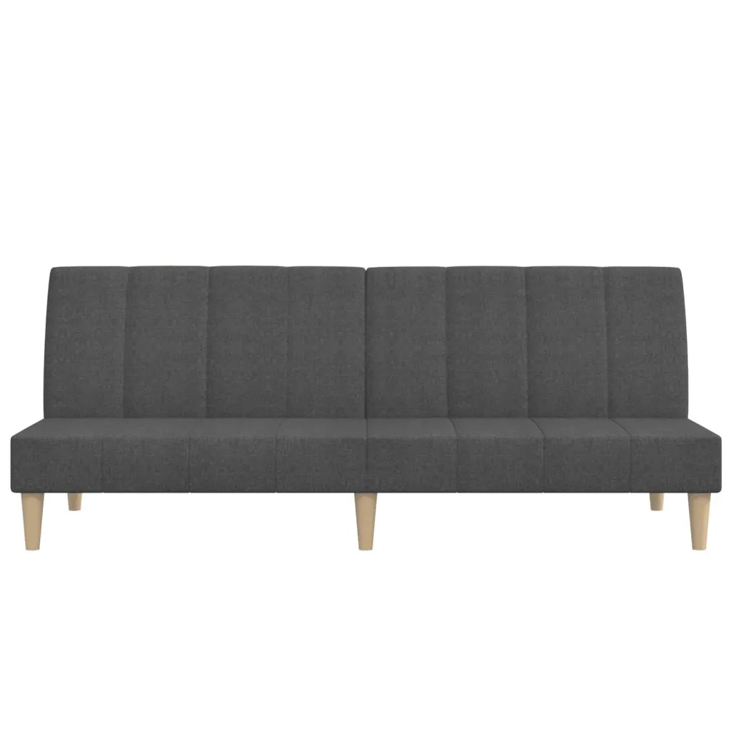 Divano Letto a 2 Posti Grigio Scuro in Tessuto 375866