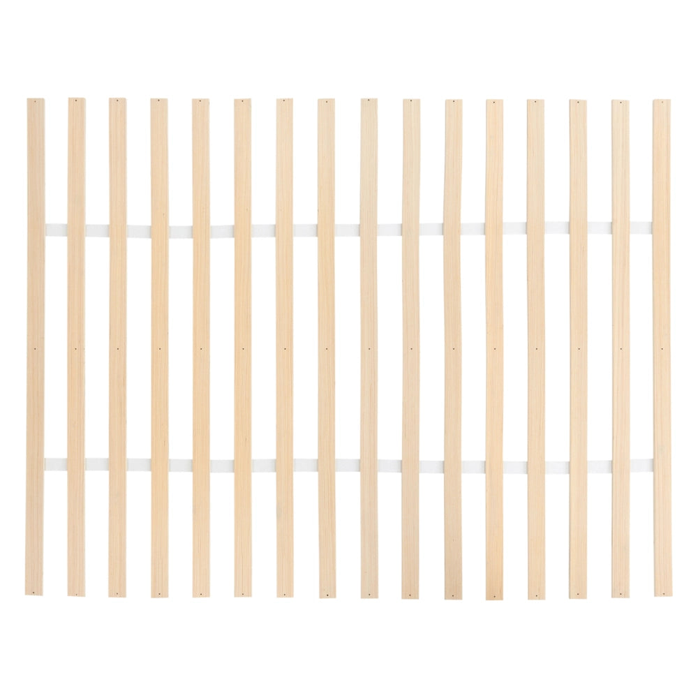 Letto matrimoniale in legno di Pino marrone chiaro con Rete a Doghe 140 x 200 cm stile minimalista
