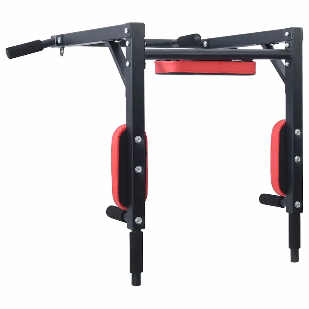 VidaXL Stazione per Trazioni e Dips Nero e Rosso 89 x 59 x 70 cm 42009160