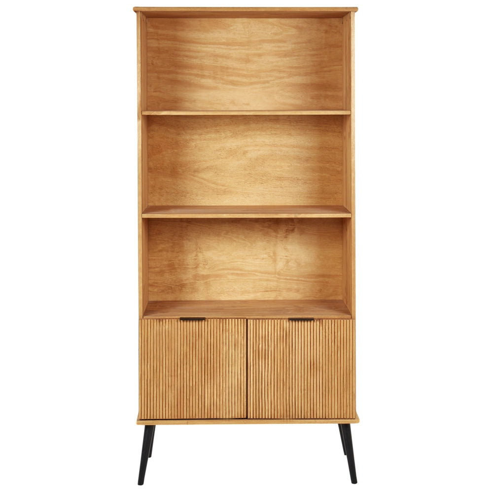 Libreria a scaffale in legno chiaro a 2 ante stile Rustico