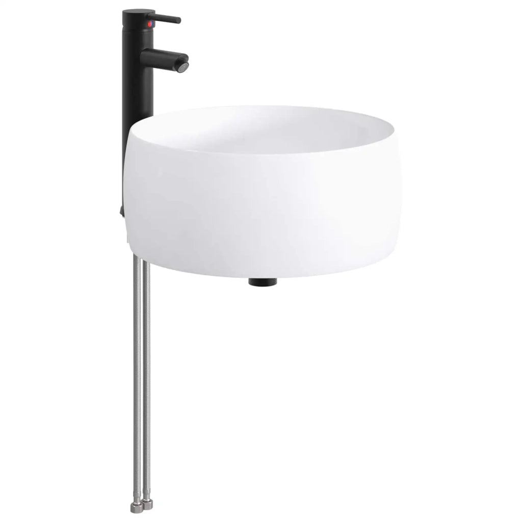 Lavabo da bagno Nero Opaco 38,5 x 38,5 x 16 cm Metallo 890239