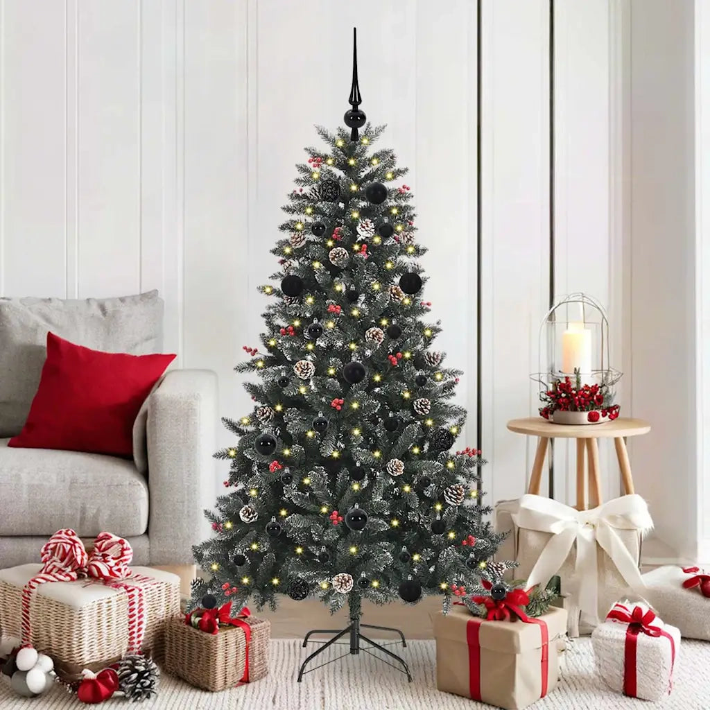 Albero di Natale artificiale con 150 LED Verde 150 cm 3395869