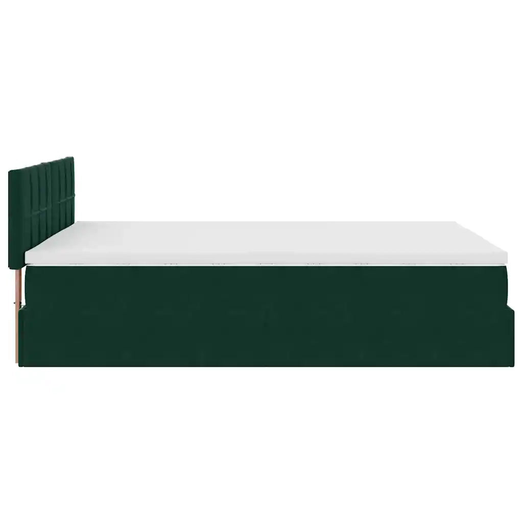 Struttura Letto Pouf con Materasso 140x190 cm in Velluto 3311774