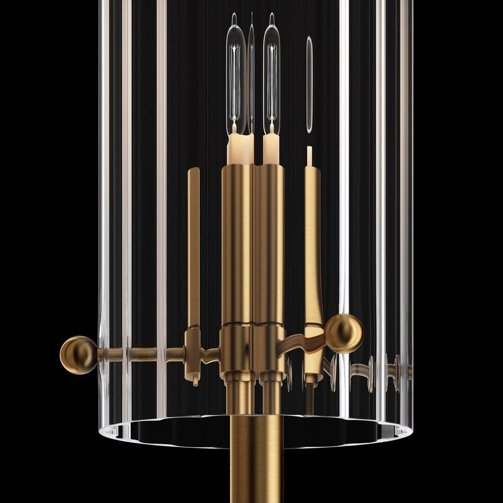 Applique Contemporanea Arco Metallo Ottone 1 Luce Diffusore In Vetro