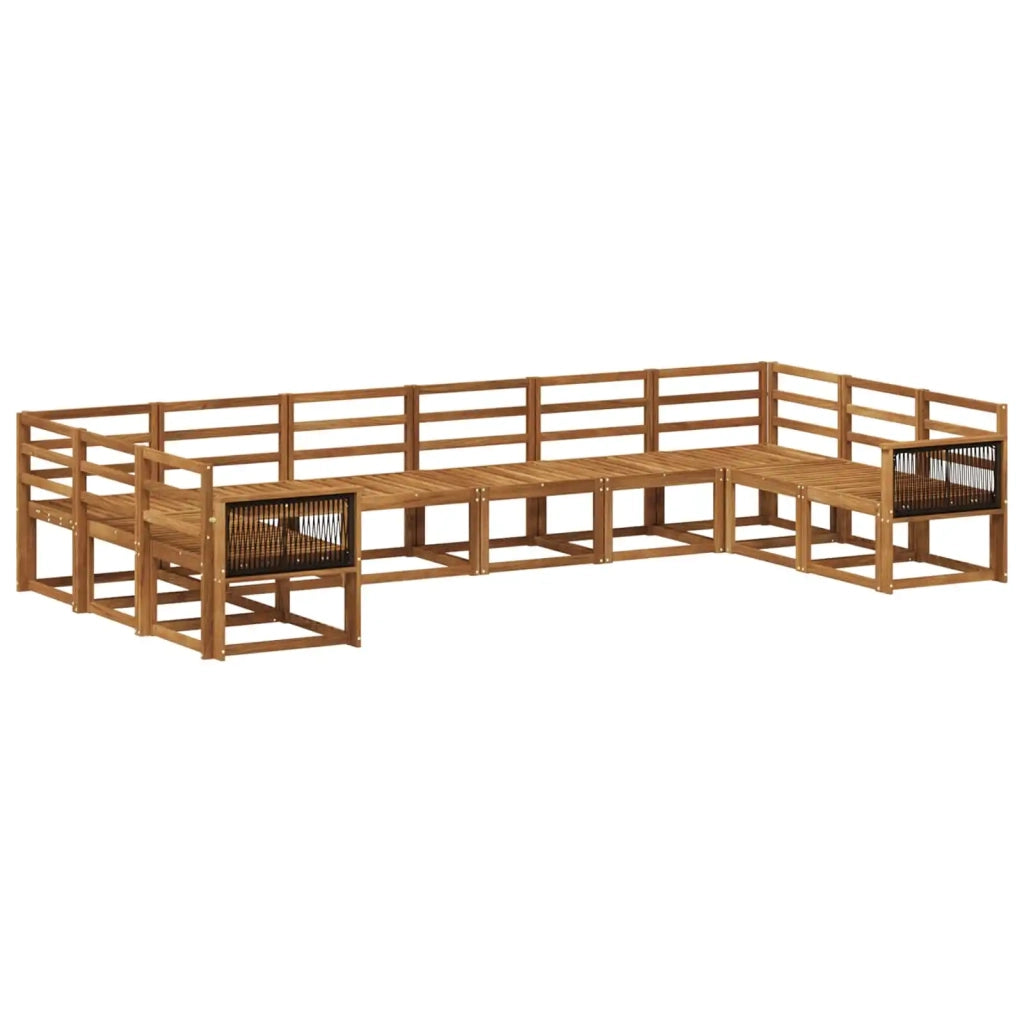 Set di divani da esterno 10 pcs Naturale