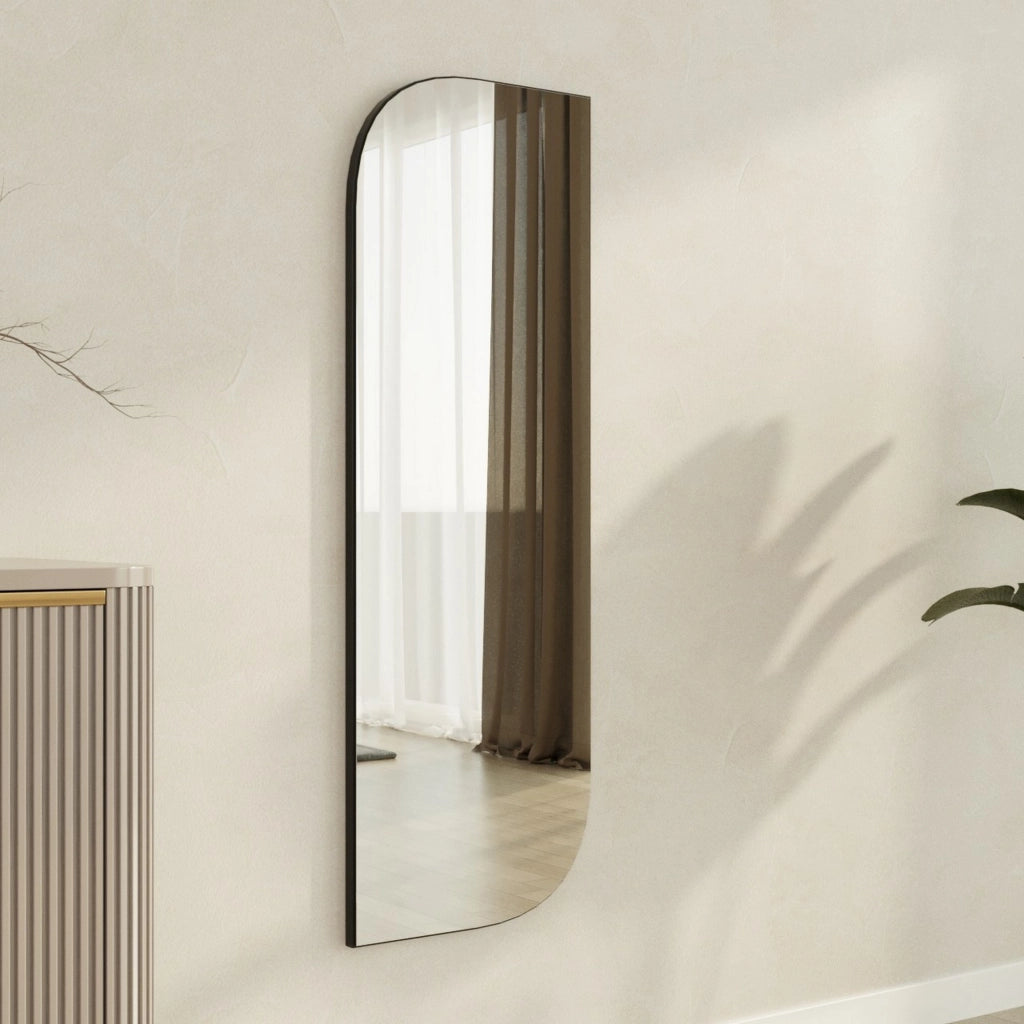 Librizzi, Specchio Forma Rettangolare, 40x120h cm Nero