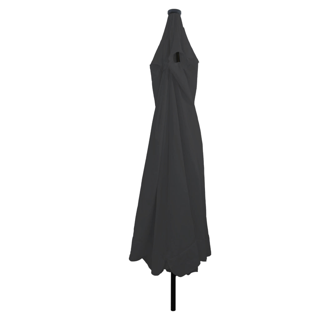 Parasol da Giardino  con Luci a LED Ã¸395x245 cm Antracite
